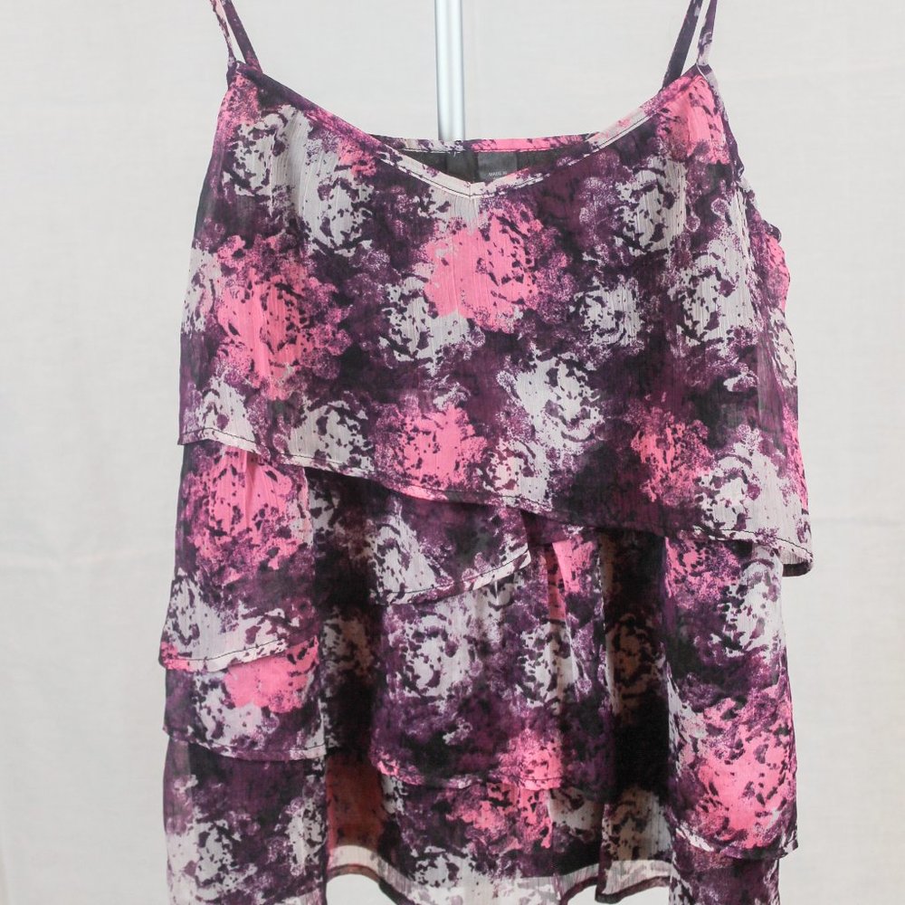 H&M Spaghetti Strap Ruffle Top L Large NWT